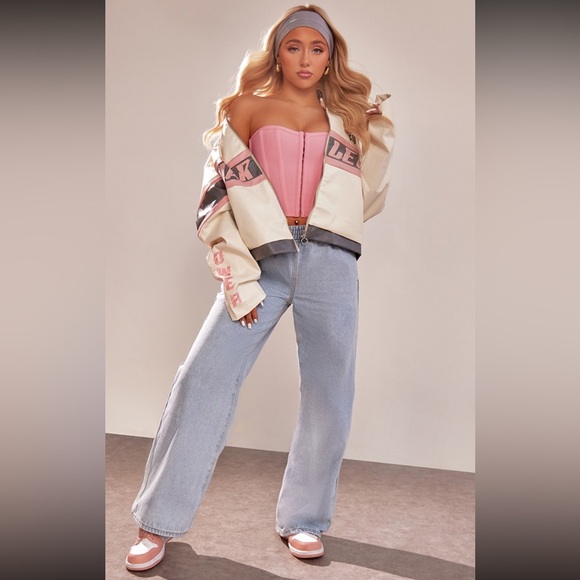 PrettyLittleThing Light Pink Structured Corset Top 💖 Barbiecore Glam | Size 4 - Picture 11 of 11